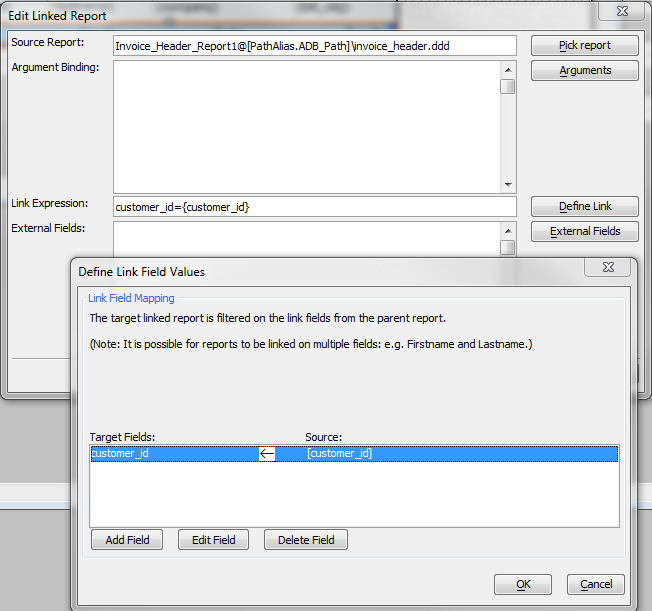 Edit Linked Report